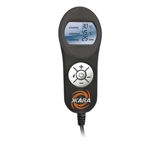 Чехол-майка AUTOPROFI с подогревом ЖАRА, с цифровым LCD контроллером, 12V чёрн./т.серый HOT-700 BK/D.GY