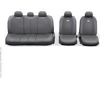 Авточехлы-майки AUTOPROFI R-1 SPORT PLUS Zippers, закрытое сиденье, полиэстер, 9 предметов, 6 молний тёмн.серый R-902PZ D.GY