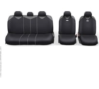 Майки AUTOPROFI R-1 SPORT PLUS Zippers закрытое сиденье, полиэстер, 9 предметов, 6 молний, черный R-902PZ BK