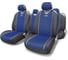 Майки AUTOPROFI CARBON PLUS Zippers закрытое сиденье, полиэстер под карбон, 9 предметов, 6 молний, черн./синий CRB-902PZ BK/BL 1