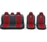 Майки AUTOPROFI CARBON PLUS Zippers закрытое сиденье, полиэстер под карбон, 9 предметов, 6 молний, черн./красный CRB-902PZ BK/RD 1