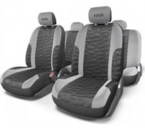 Авточехлы AUTOPROFI TRIAL, имитация кожи + алькантара, 11 предм., карман, 6 молний, AIRBAG чёрн./серый, разм. М TRL-1105 BK/GY (M)