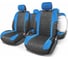 Авточехлы AUTOPROFI TRIAL, имитация кожи + алькантара, 11 предм., карман, 6 молний, AIRBAG чёрн./синий, разм. М TRL-1105 BK/BL (M) 3
