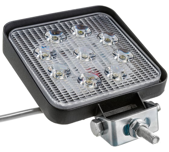 Светодиодная фара SKYWAY OFF ROAD квадратная 12V/24V 27W 6000К 9 диодов, ближний свет S07201013