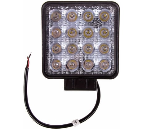 Светодиодная фара SKYWAY OFF ROAD квадратная 12V/24V 48W 6000К 16 диодов, дальний свет S07201015