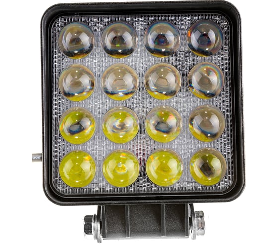 Светодиодная фара SKYWAY OFF ROAD квадратная 12V/24V 48W 6000К 16 диодов, дальний свет S07201014