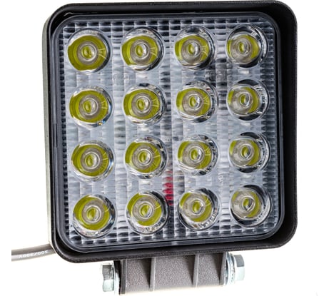 Светодиодная фара SKYWAY OFF ROAD квадратная 12V/24V 48W 6000К 16 диодов, ближний свет S07201016