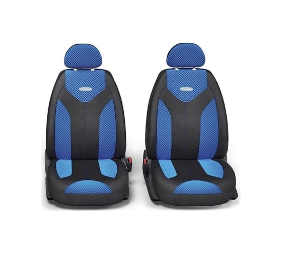 Авточехлы AUTOPROFI MATRIX искусствен. кожа, 11 предм., карман, 3 молнии, черн./синий MTX-1105 G TRS BK/BL