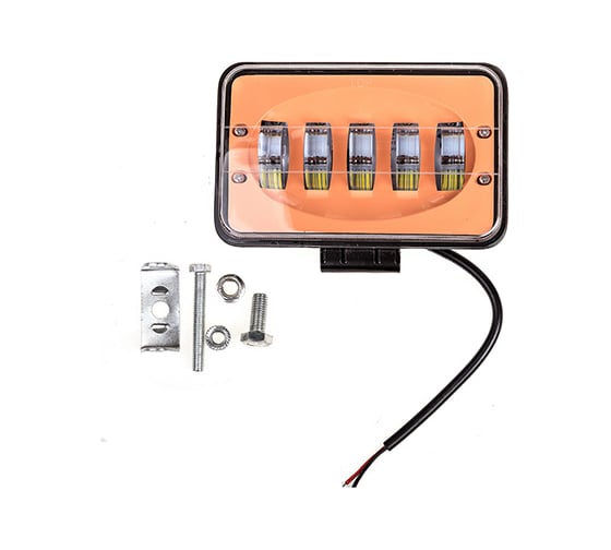 Прямоугольная светодиодная фара SKYWAY OFF ROAD 12V/24V 52W 6000К 5 диодов дальний свет S07201069