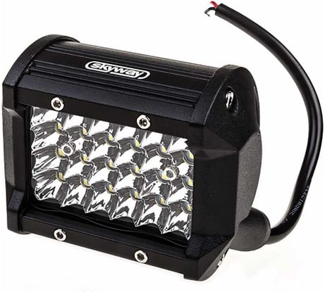 Прямоугольная светодиодная фара SKYWAY OFF ROAD 12V/24V 72W 6000К 24 диода ближний свет S07201058