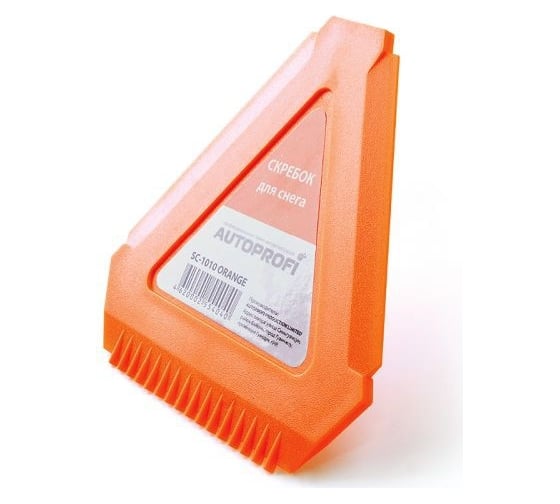 Скребок для снега AUTOPROFI пластиковый, треугольный оранжевый SC-1010 ORANGE 1
