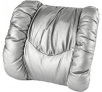 Подушка для упора спины AUTOPROFI LEX материал PU кожа с отливом, наполнитель синтепон, платиновый LEX-1121 PLATINUM