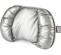 Подушка для шеи AUTOPROFI LEX материал PU кожа с отливом, наполнитель синтепон, платиновый LEX-1122 PLATINUM