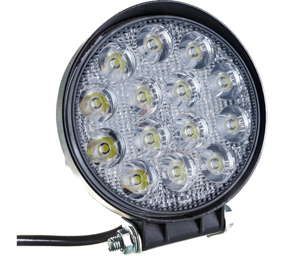 Светодиодная фара SKYWAY OFF ROAD круглая 12V/24V 42W 6000K, дальний свет S07201019 1