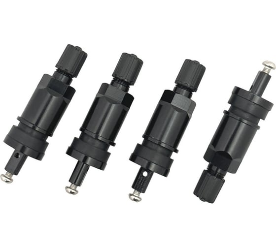 Комплект вентилей NORM 4шт., под датчик, черные TPMS-02B