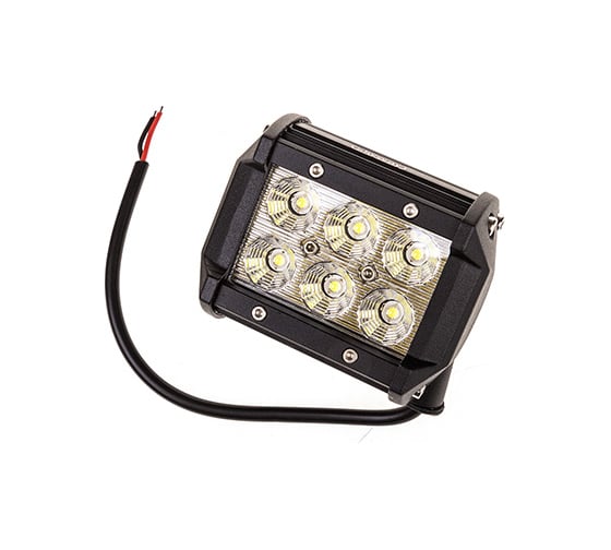 Светодиодная фара SKYWAY OFF ROAD прямоугольная 12V/24V 18W 6000К 6 диодов ближний свет S07201010