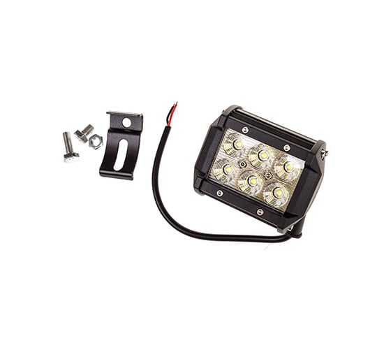 Светодиодная фара SKYWAY OFF ROAD прямоугольная 12V/24V 18W 6000К 6 диодов ближний свет S07201010