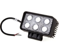 Светодиодная фара SKYWAY OFF ROAD прямоугольная 12V/24V 18W 6000К 6 диодов дальний свет S07201035