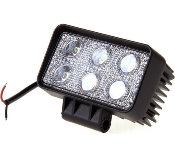 Светодиодная фара SKYWAY OFF ROAD прямоугольная 12V/24V 18W 6000К 6 диодов ближний свет S07201036 1