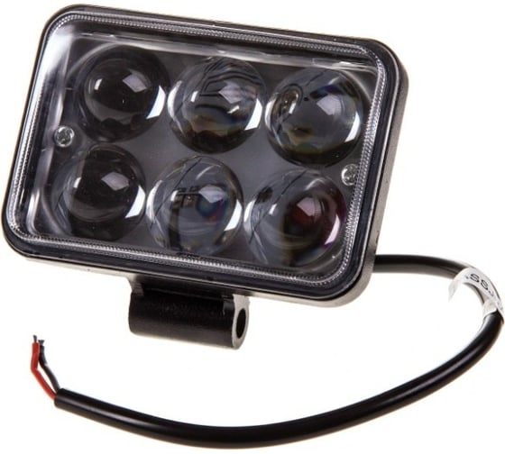 Светодиодная фара SKYWAY OFF ROAD прямоугольная 12V/24V 18W 6000К 6 диодов дальний свет S07201034 1