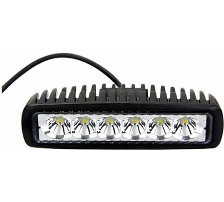 Светодиодная фара SKYWAY OFF ROAD прямоугольная 12V/24V 18W 6000K 6 диодов дальний свет S07201007