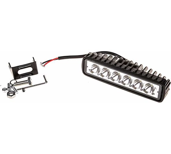 Светодиодная фара SKYWAY OFF ROAD прямоугольная 12V/24V 18W 6000K 6 диодов дальний свет S07201007