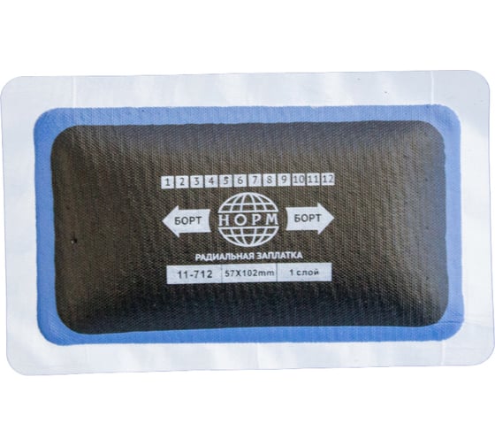 Радиальные заплаты NORM R12, ПР-12 57×102 мм, 1 сл. 10 шт. 11-712 1