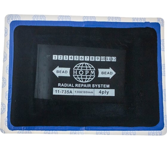 Радиальные заплаты NORM R35 130×180 мм, 4 сл. 10 шт. 11-735А 1