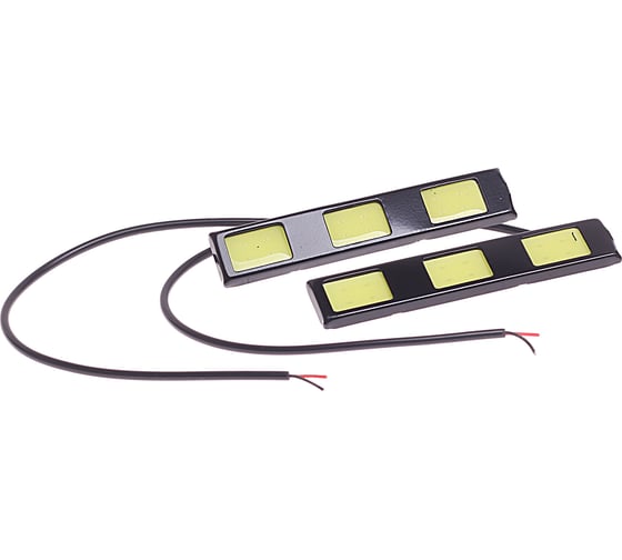 Дневные ходовые огни MEGAPOWER DAY LIGHT 3 COB 90х18мм плоские 2шт M-25691 1