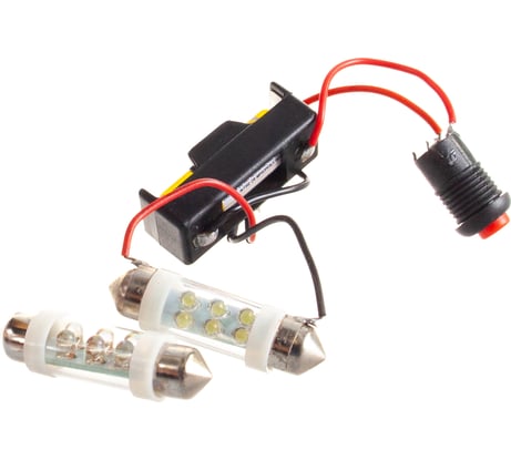 Автолампа с тестером MEGAPOWER C10W SV8,5 6 LED WHITE 39мм блистер 2 шт M-85154W-2блт