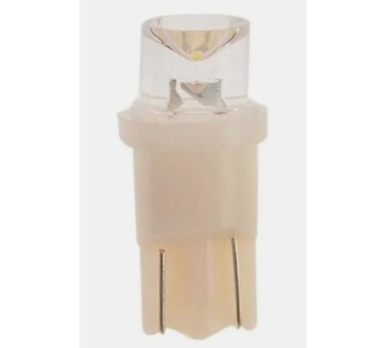 Автолампа MEGAPOWER T10W W2,1x9,5d 1 LED CONCAVE WHITE блистер 2шт 6000K 10лм 12V M-10312W-2бл