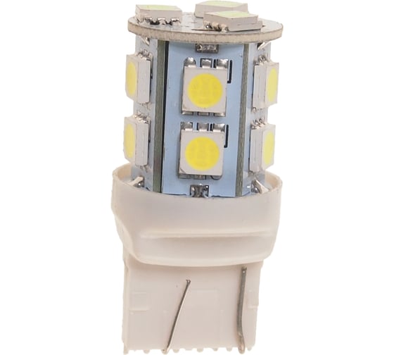 Автолампа MEGAPOWER W21/5W W3*16q 13 SMD 5050 WHITE блистер 260лм 6000K 12V M-20384DWбл 15973737