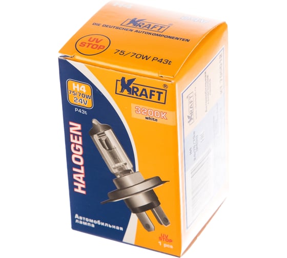 Автолампа KRAFT H4 24v 75/70w P43t KT 700012