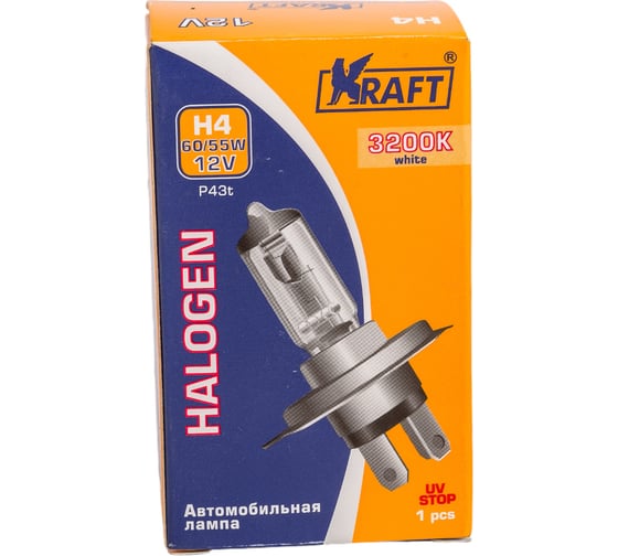 Автолампа KRAFT H4 12v 60/55w P43t KT 700010