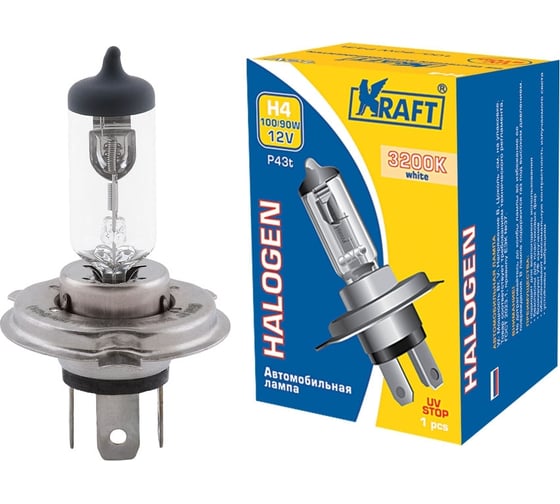 Автолампа KRAFT H4 12v 100/90w P43t KT 700011