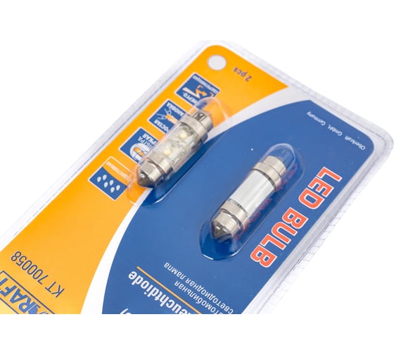 Светодиодная лампа KRAFT C10W SV8 5 11x36 white 2 LEDs KT 700058