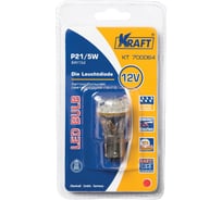 Светодиодная лампа KRAFT P21/5W BAY15d 12/24v Red 12 LEDs KT 700064