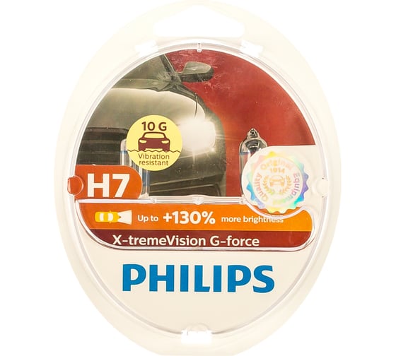 Автолампа PHILIPS H7 55 PX26d+130% X-tremeVision G-force 2шт 12V 12972XVGS2