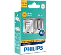 Автолампа с блокиратором ошибок PHILIPS PY21W LED AMBER X-treme Ultinon 11498XUA2