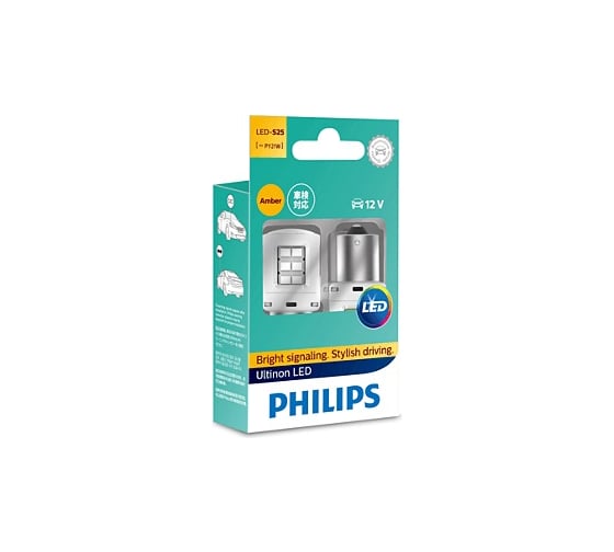 Автолампа с блокиратором ошибок PHILIPS PY21W LED AMBER X-treme Ultinon 11498XUA2