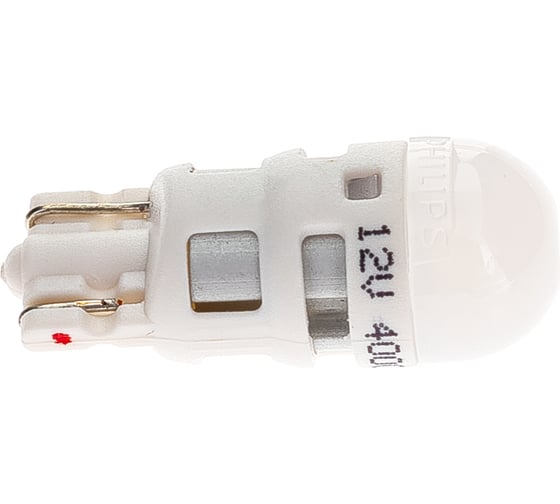 Автолампа PHILIPS T10W W2.1х9.5d LED COOL WHITE 4000K блистер, 2шт 11961ULW4X2