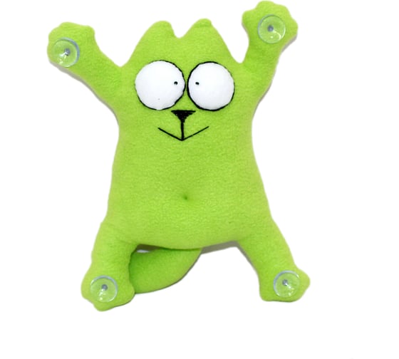 Игрушка "Котофаня" с присосками на стекло SNOOGY салатовый SN-cat-big-fl-limon