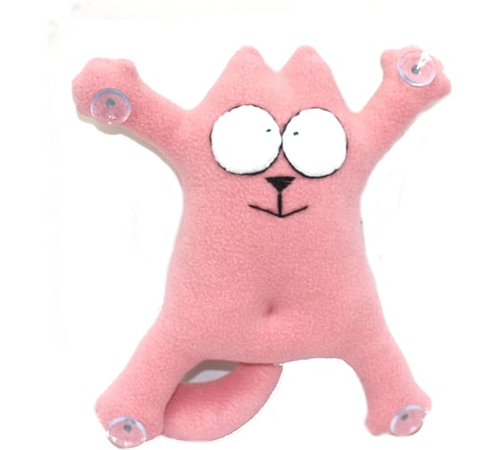 Игрушка "Котофаня" с присосками на стекло SNOOGY розовый SN-cat-big-fl-pink