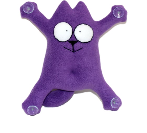 Игрушка "Котофаня" с присосками на стекло SNOOGY сиреневый SN-cat-big-fl-viol