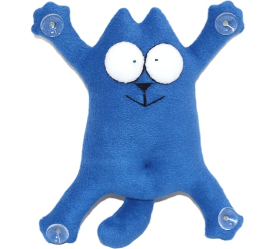 Игрушка "Котофаня" с присосками на стекло SNOOGY синий SN-cat-big-fl-blu 1