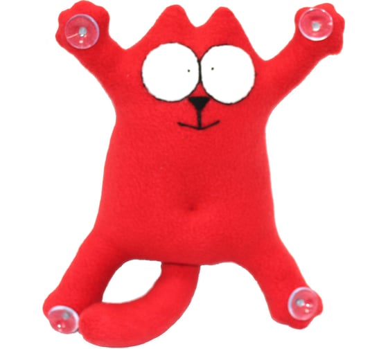 Игрушка "Котофаня" с присосками на стекло SNOOGY красный SN-cat-big-fl-red 1