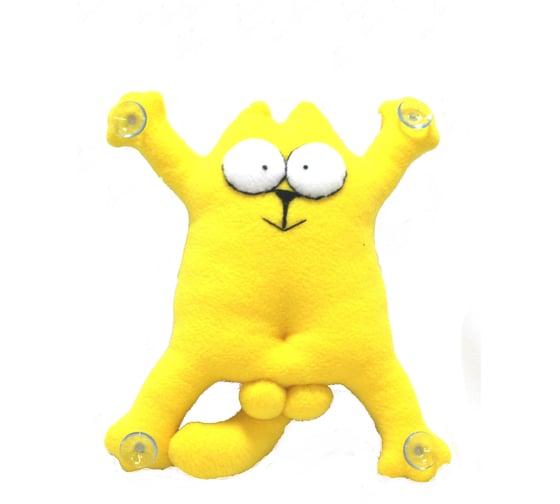 Игрушка "Котофаня-мачо" с присосками на стекло SNOOGY желтый SN-catm-big-fl-yel 1
