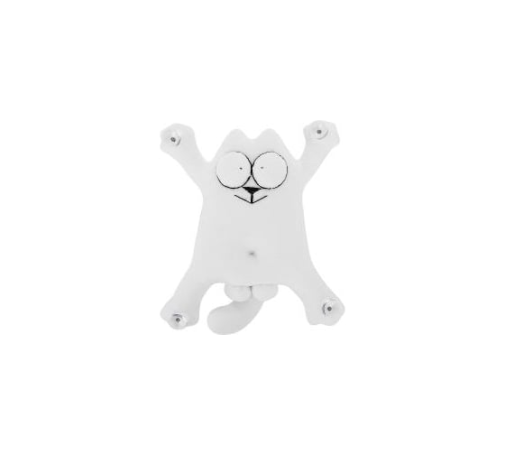 Игрушка "Котофаня-мачо" с присосками на стекло SNOOGY белый SN-catm-big-fl-wht 1