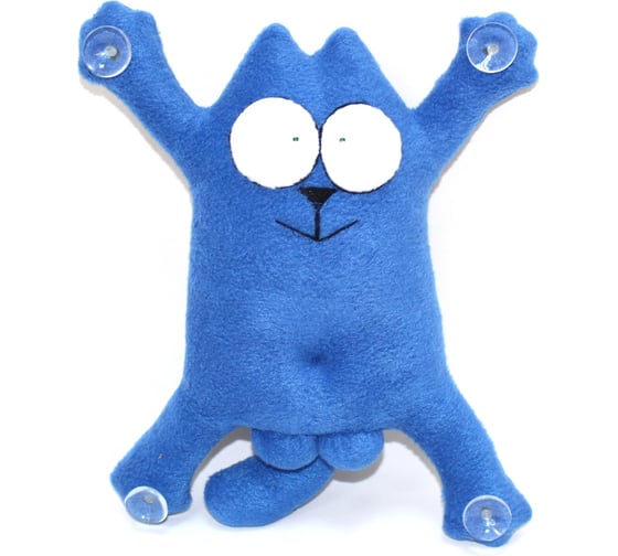 Игрушка "Котофаня-мачо" с присосками на стекло SNOOGY синий SN-catm-big-fl-blu 1