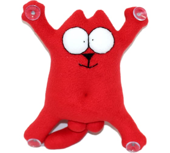 Игрушка "Котофаня-мачо" с присосками на стекло SNOOGY красный SN-catm-big-fl-red 1